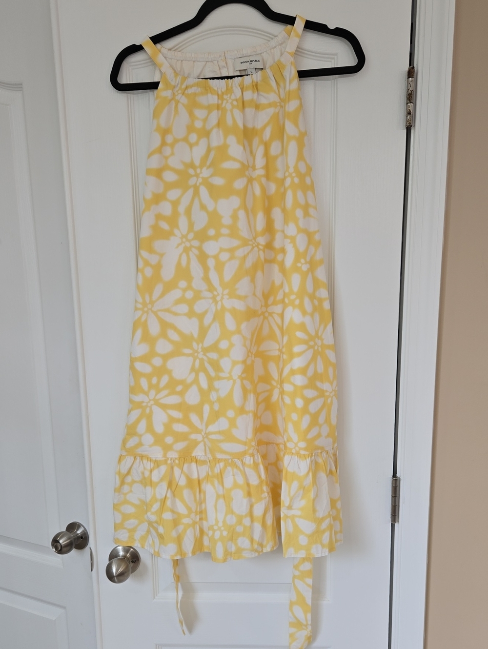 Banana Republic Yellow and White Floral Midi Dress